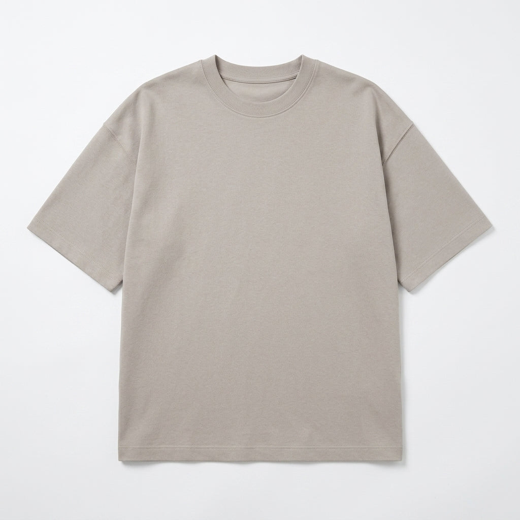 Qwecridj™ Heavyweight Oversized T-Shirt – Unisex Premium Cotton Crewneck Tee, Boxy Fit Minimalist Streetwear Top