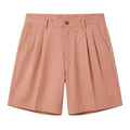 Qwecridj™ Relaxed Pleated Shorts – Unisex Tailored Shorts, Mid-Rise Wide-Leg Bottoms, Minimal Summer Streetwear